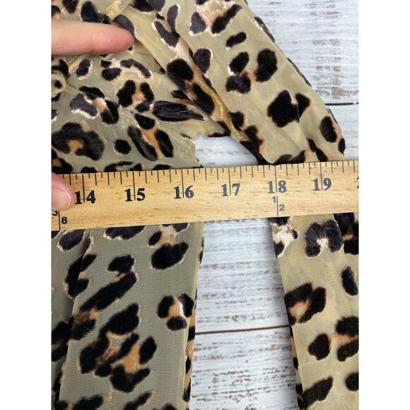 House of Harlow 1960 x Revolve Velvet Leopard Long Sleeve Off Shoulder Bodysuit - Picture 10 of 15